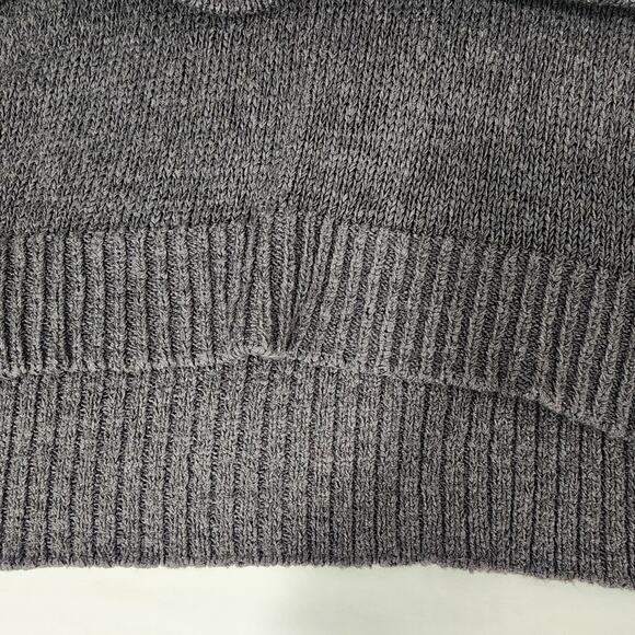 LOFT Womens Pullover Sweater Oversized Large Gray Long Sleeve V Neck Knit Slouch - Picture 8 of 11